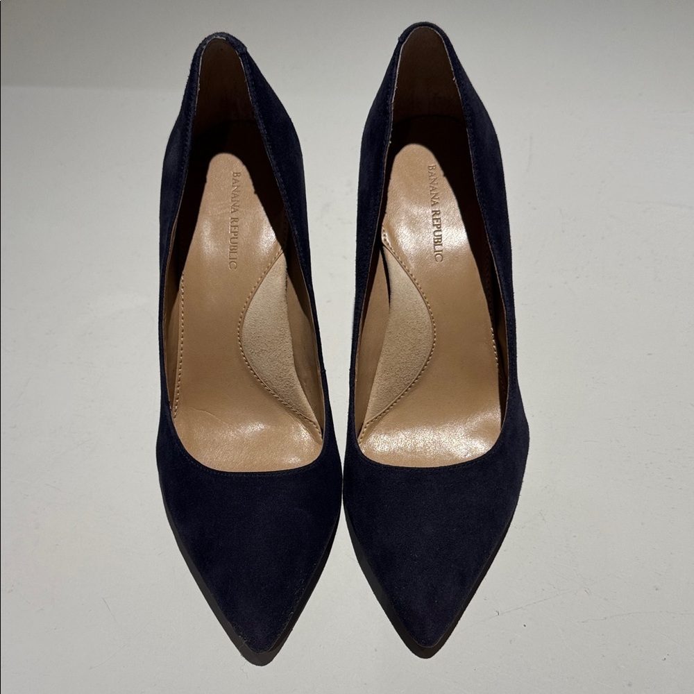 Banana Republic Women's Navy Suede Heels